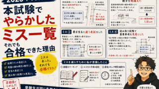 2025年本試験⑤｜本試験でやらかしたミス一覧｜それでも合格できた理由