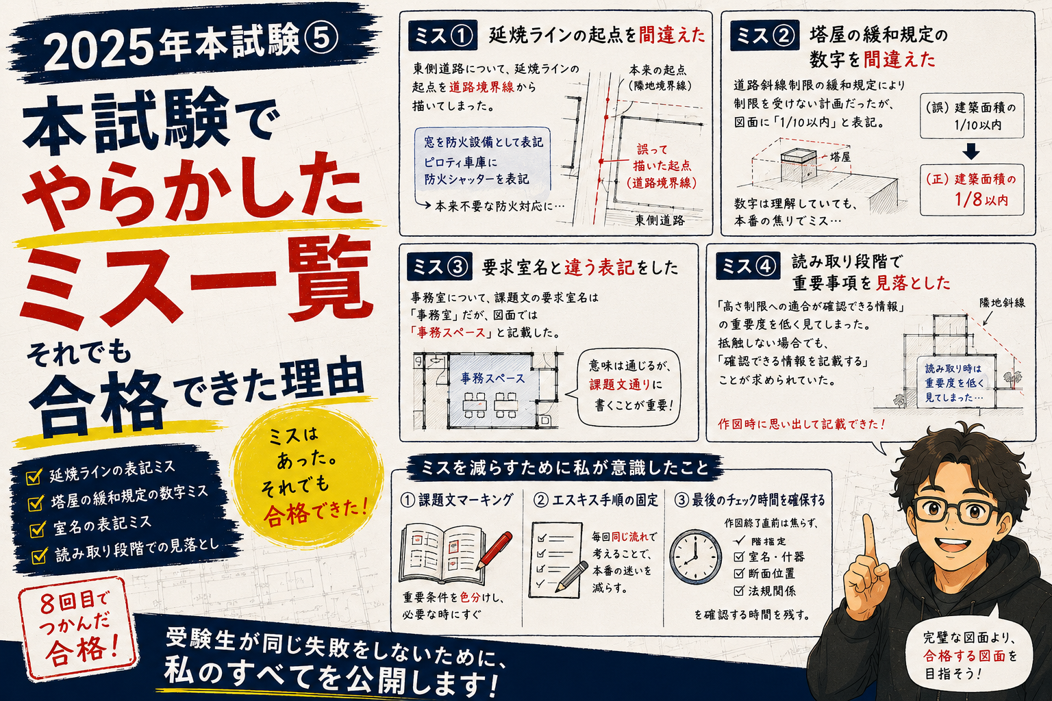 2025年本試験⑤｜本試験でやらかしたミス一覧｜それでも合格できた理由