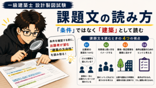 一級建築士設計製図試験の課題文の読み方｜「条件」ではなく「建築」として読む