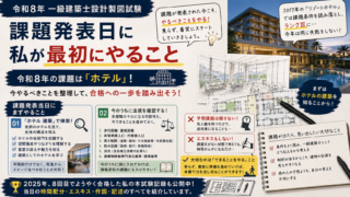 令和8年一級建築士設計製図試験「ホテル」｜課題発表日に私が最初にやること