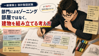 部門によるゾーニング｜部屋ではなく、建物を組み立てる考え方