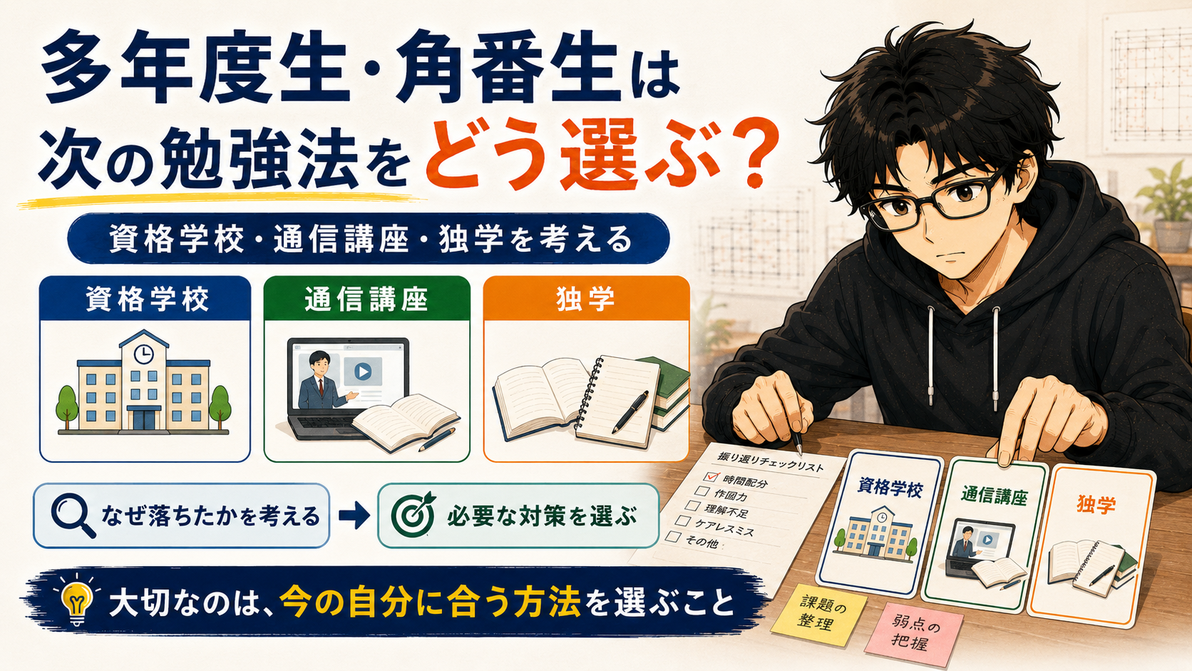 一級建築士設計製図｜角番・多年度生は資格学校にもう一度通うべき？7回落ちた私が今なら考える勉強法